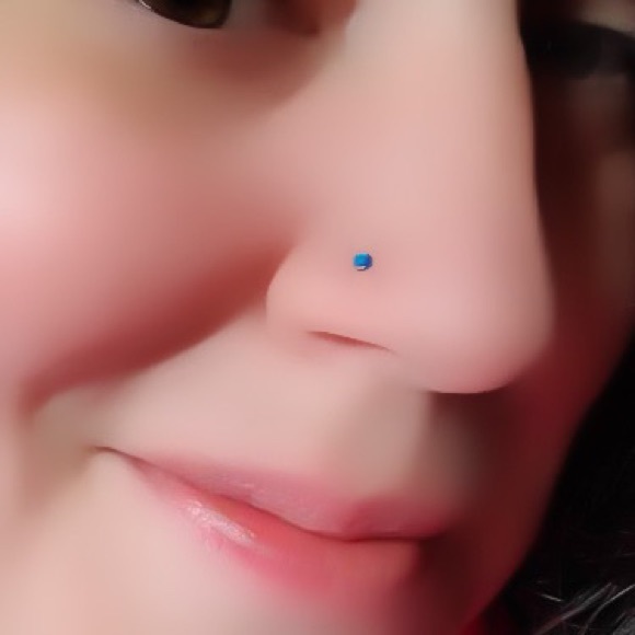 Purple Fire Opal 925 Sterling Silver Nose Ring L Shaped Stud Left or Right Screw - Picture 3 of 9